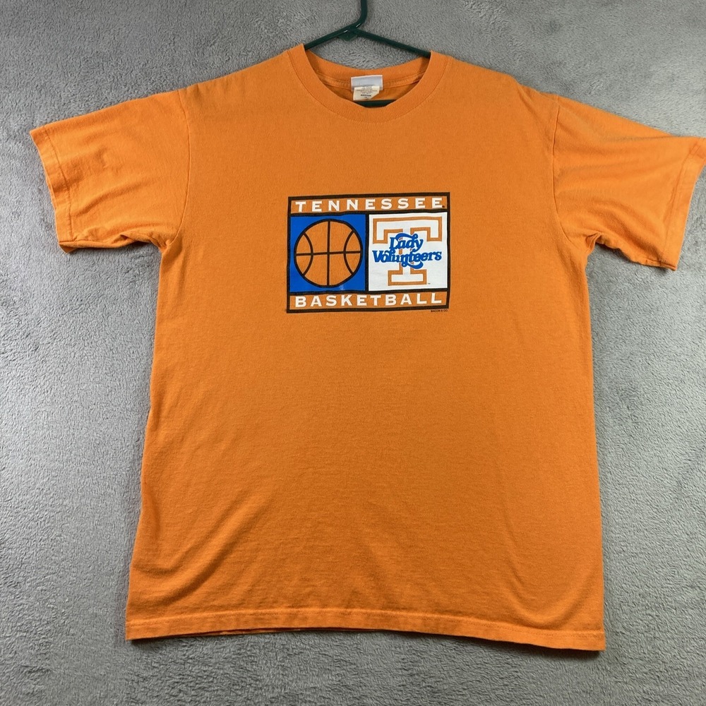 Vintage 90s Tennessee Lady Volunteers Shirt Adult Medium Orange UT Basketball
